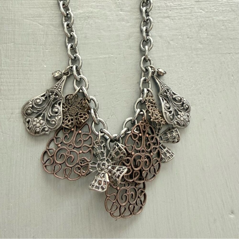 Sabika Crystal Pendant Statement Necklace